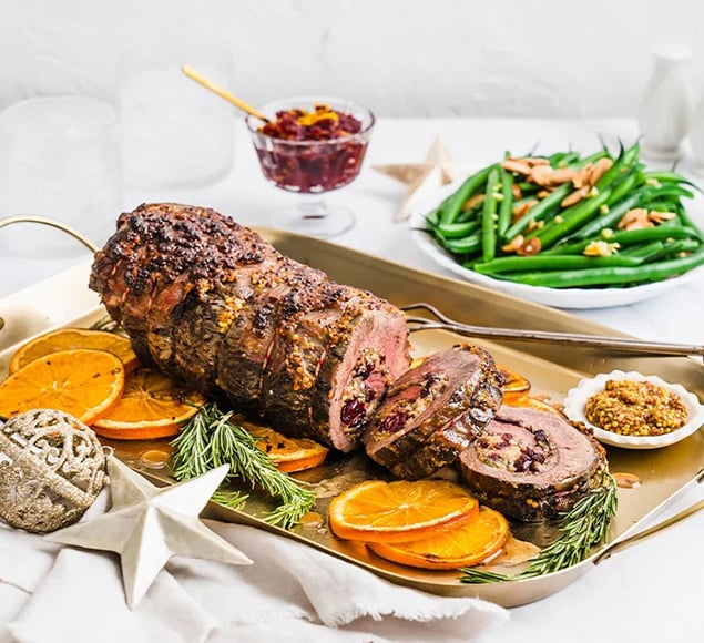 Cranberry Stuffed Featherblade Roast